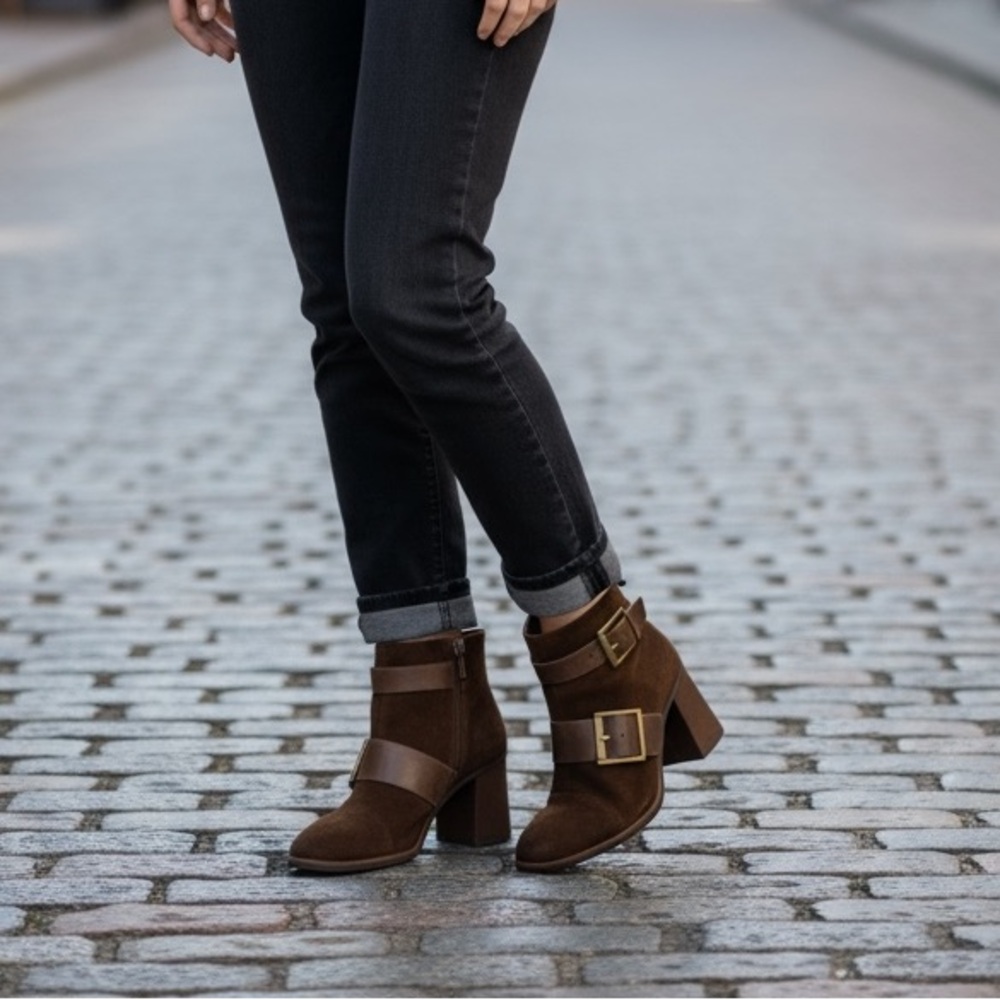 Kork ease Brown Suede Ankle Boots woman’s size 6 (s56)